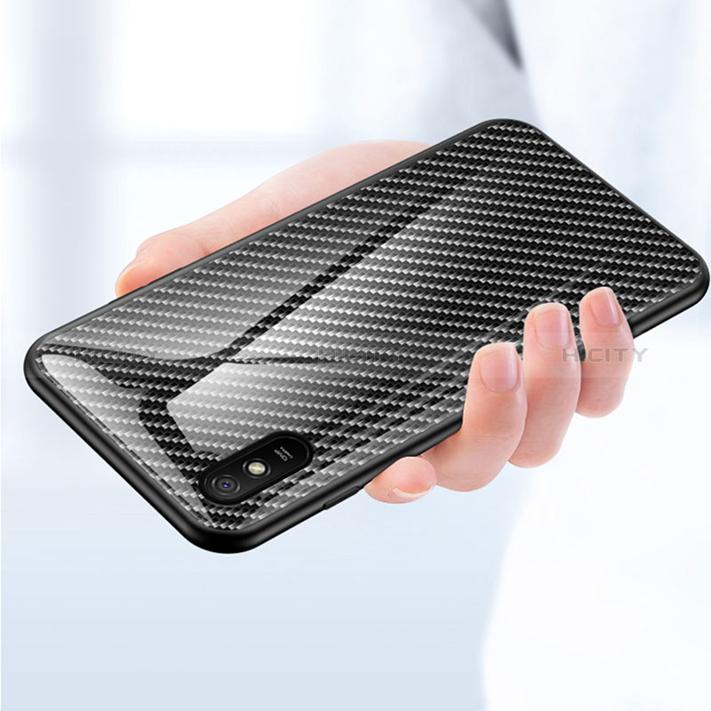 Carcasa Bumper Funda Silicona Espejo Gradiente Arco iris LS2 para Xiaomi Redmi 9A