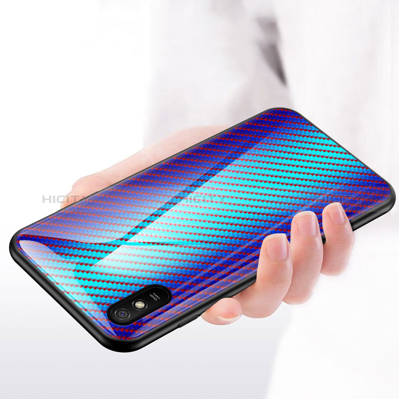 Carcasa Bumper Funda Silicona Espejo Gradiente Arco iris LS2 para Xiaomi Redmi 9i