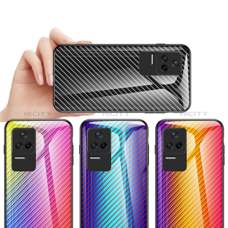 Carcasa Bumper Funda Silicona Espejo Gradiente Arco iris LS2 para Xiaomi Redmi K40S 5G