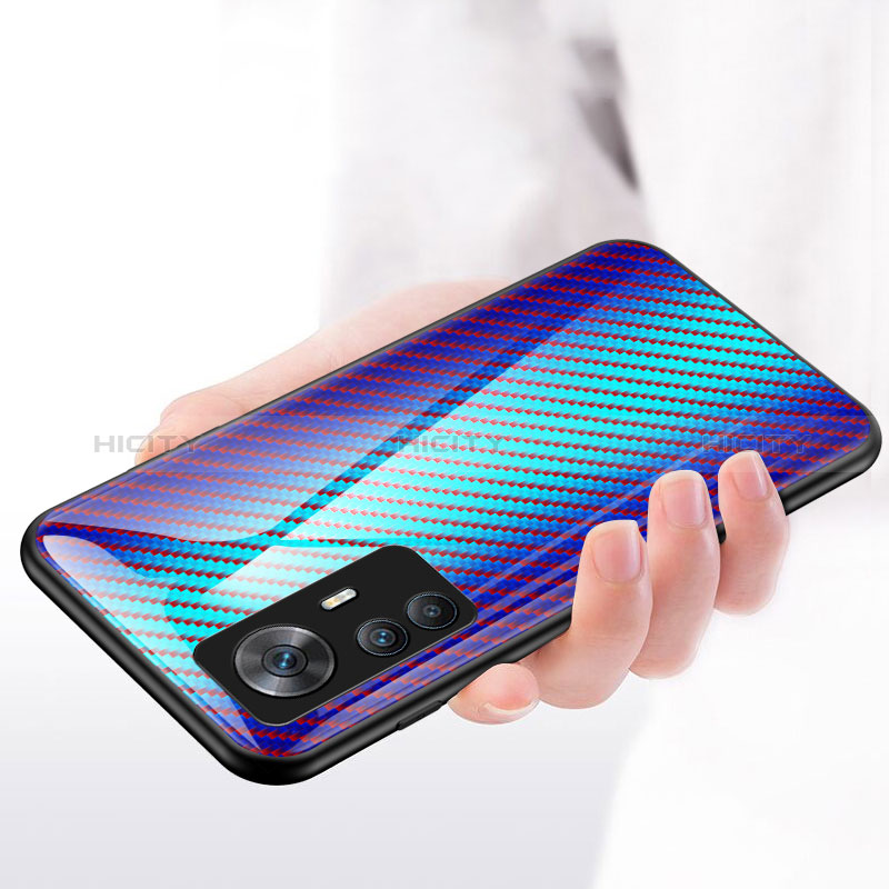 Carcasa Bumper Funda Silicona Espejo Gradiente Arco iris LS2 para Xiaomi Redmi K50 Ultra 5G