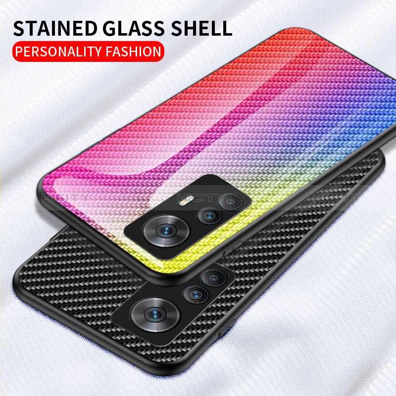 Carcasa Bumper Funda Silicona Espejo Gradiente Arco iris LS2 para Xiaomi Redmi K50 Ultra 5G