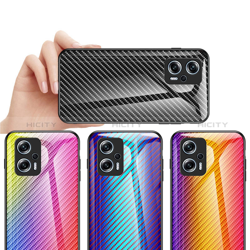 Carcasa Bumper Funda Silicona Espejo Gradiente Arco iris LS2 para Xiaomi Redmi K50i 5G