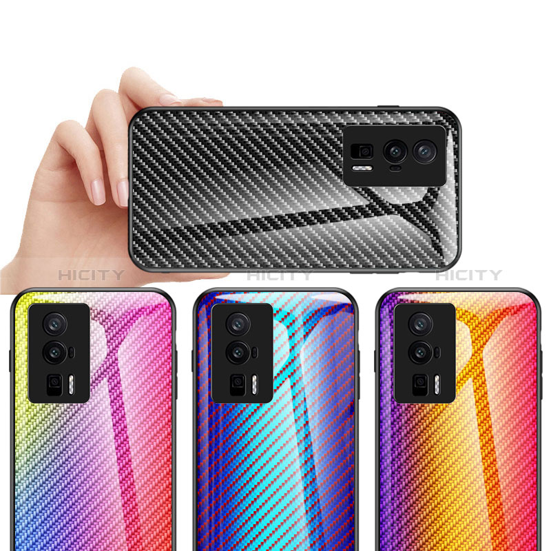 Carcasa Bumper Funda Silicona Espejo Gradiente Arco iris LS2 para Xiaomi Redmi K60 Pro 5G