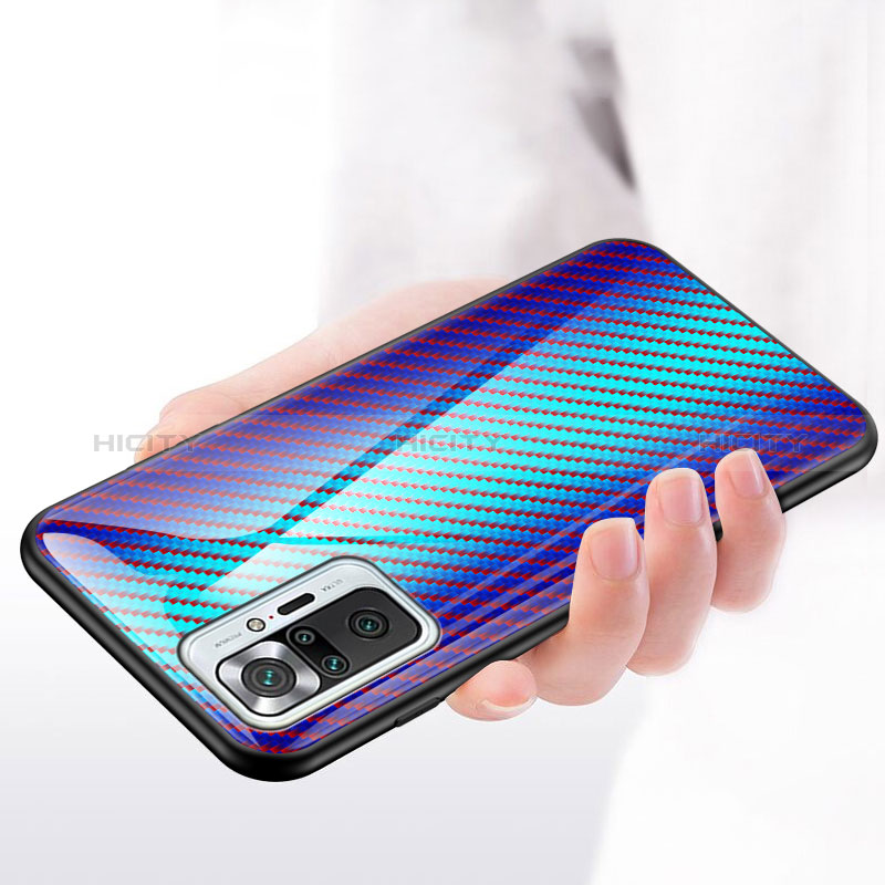 Carcasa Bumper Funda Silicona Espejo Gradiente Arco iris LS2 para Xiaomi Redmi Note 10 Pro 4G