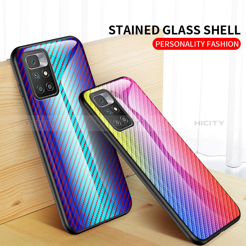 Carcasa Bumper Funda Silicona Espejo Gradiente Arco iris LS2 para Xiaomi Redmi Note 11 4G (2021)