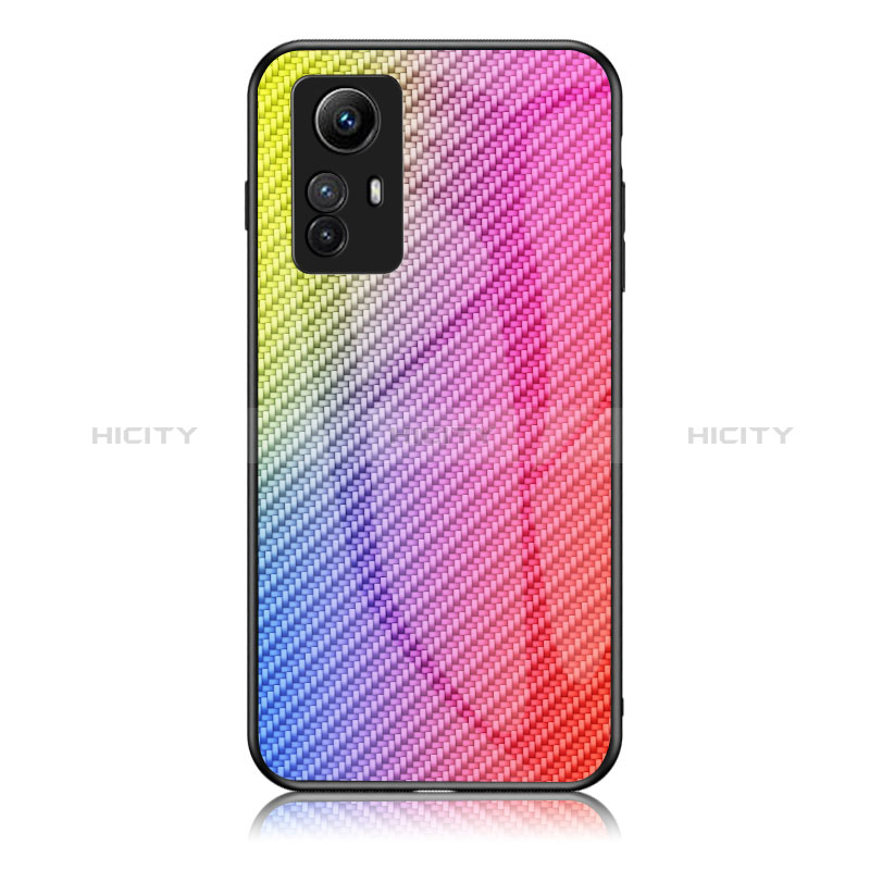 Carcasa Bumper Funda Silicona Espejo Gradiente Arco iris LS2 para Xiaomi Redmi Note 12S