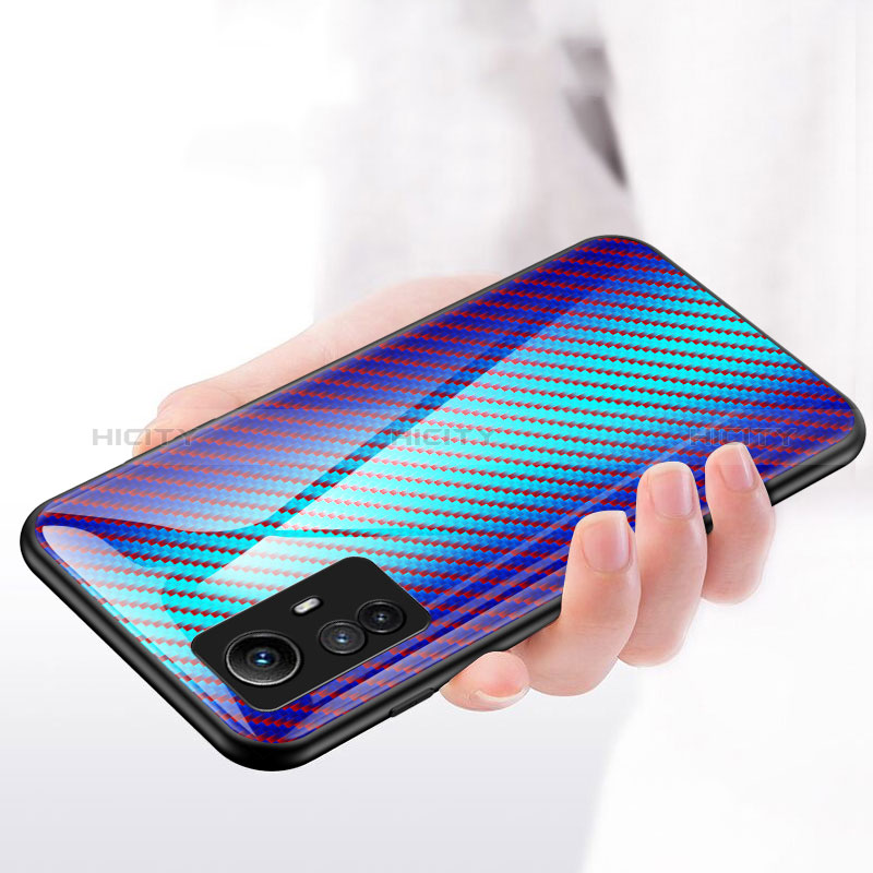 Carcasa Bumper Funda Silicona Espejo Gradiente Arco iris LS2 para Xiaomi Redmi Note 12S