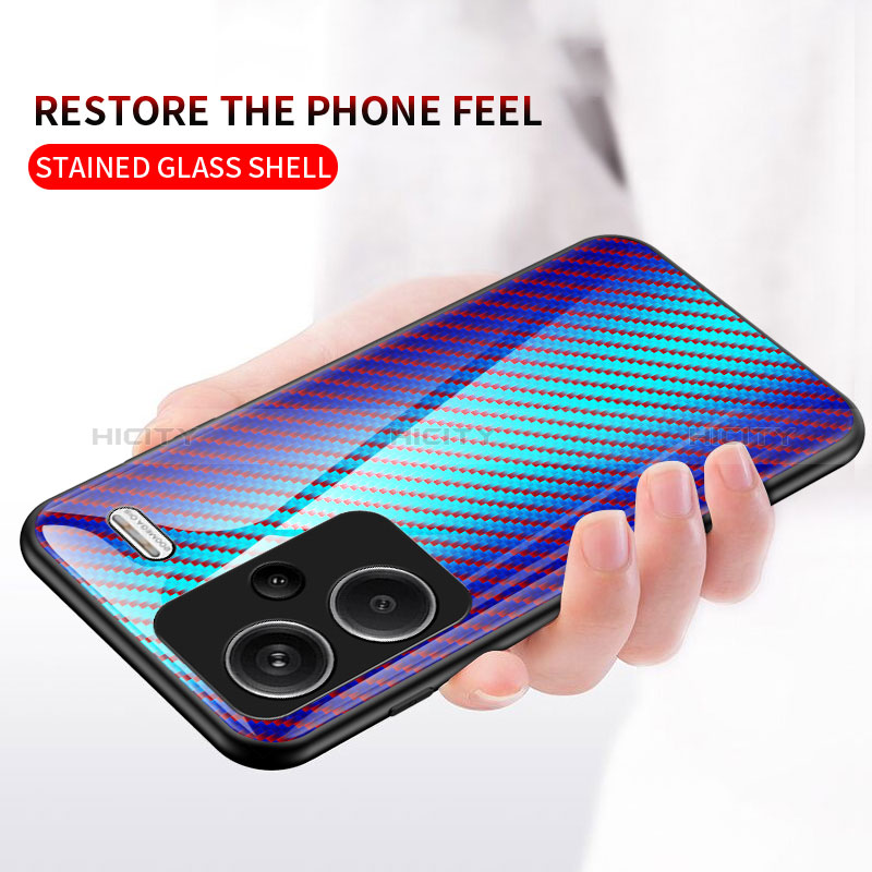 Carcasa Bumper Funda Silicona Espejo Gradiente Arco iris LS2 para Xiaomi Redmi Note 13 Pro+ Plus 5G