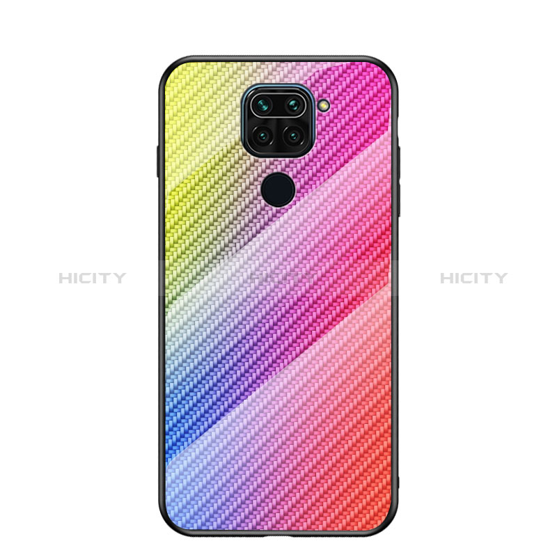 Carcasa Bumper Funda Silicona Espejo Gradiente Arco iris LS2 para Xiaomi Redmi Note 9