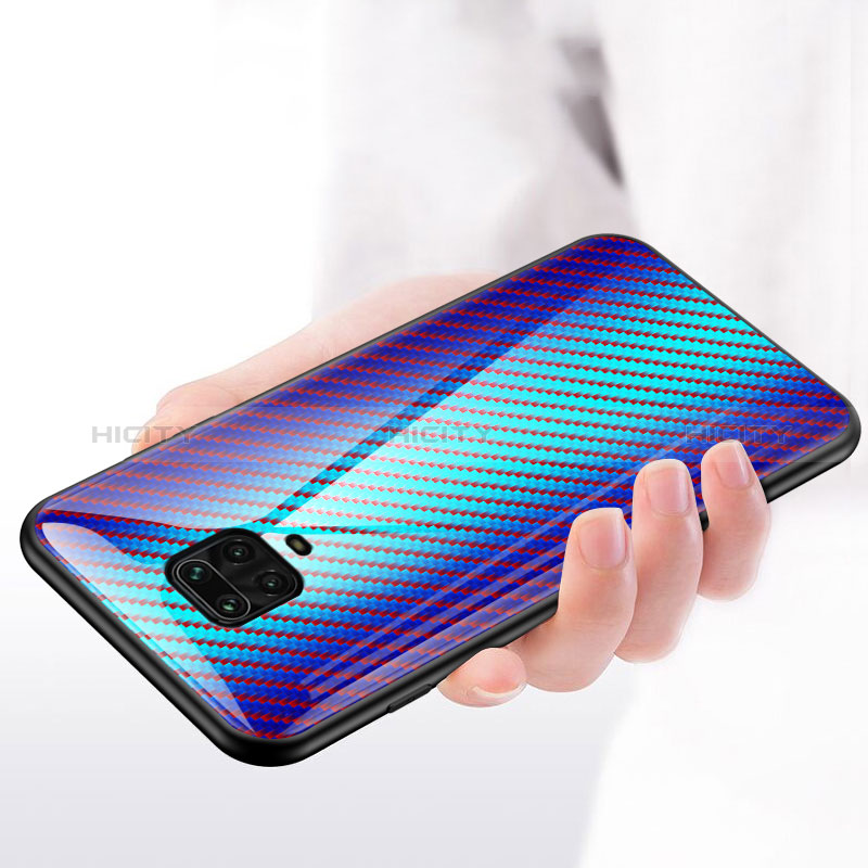 Carcasa Bumper Funda Silicona Espejo Gradiente Arco iris LS2 para Xiaomi Redmi Note 9 Pro