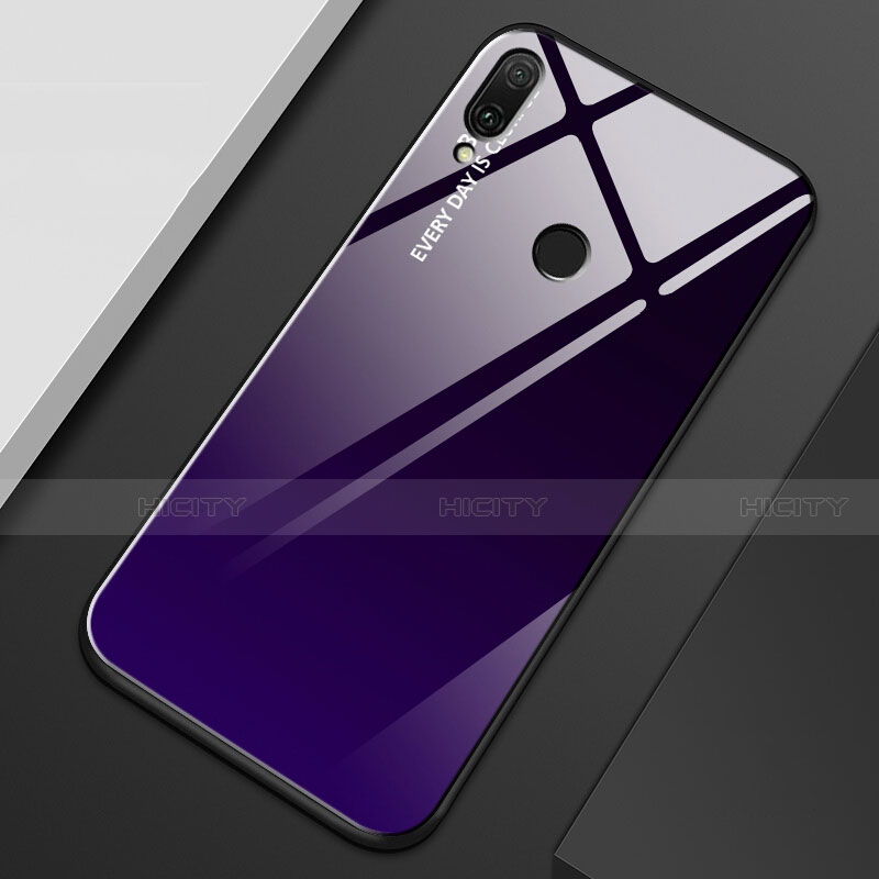 Carcasa Bumper Funda Silicona Espejo Gradiente Arco iris M01 para Huawei Y9 (2019) Vistoso