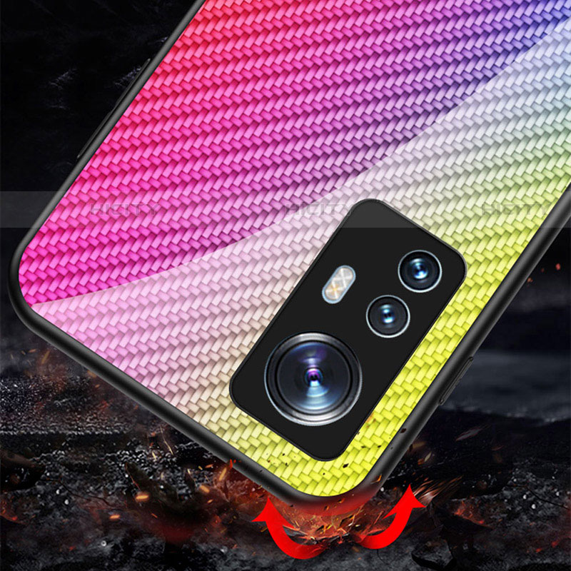 Carcasa Bumper Funda Silicona Espejo Gradiente Arco iris M01 para Xiaomi Mi 12 Pro 5G