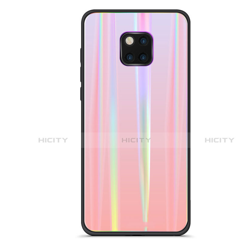 Carcasa Bumper Funda Silicona Espejo Gradiente Arco iris M02 para Huawei Mate 20 Pro