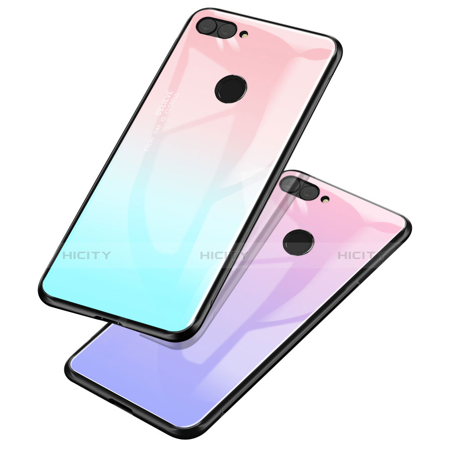 Carcasa Bumper Funda Silicona Espejo Gradiente Arco iris para Huawei Honor 9i