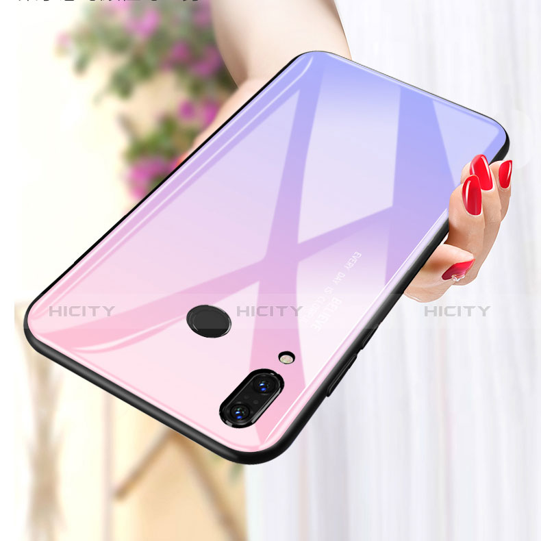 Carcasa Bumper Funda Silicona Espejo Gradiente Arco iris para Huawei Honor Play