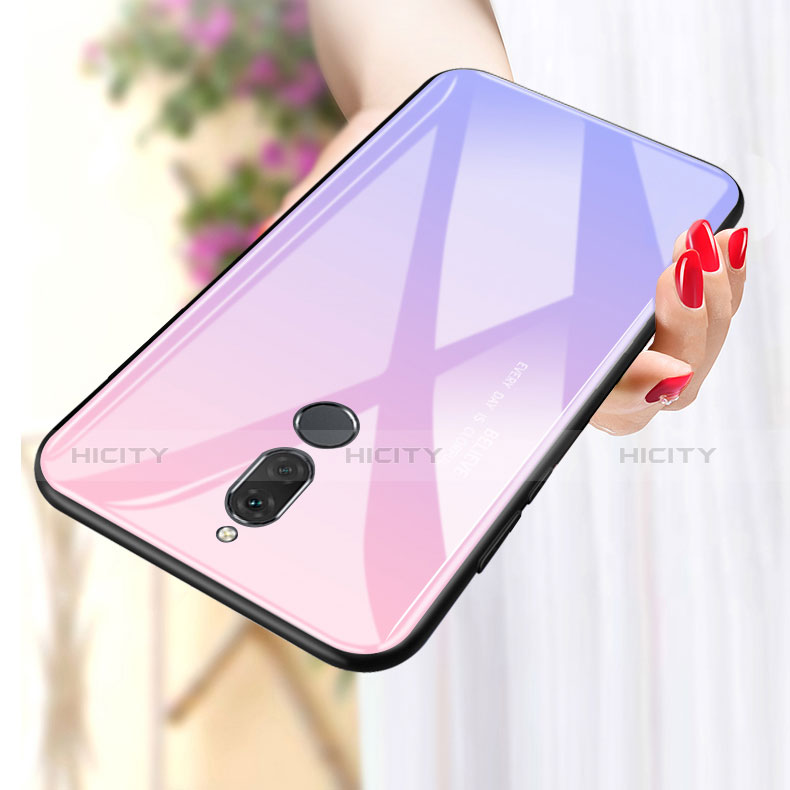 Carcasa Bumper Funda Silicona Espejo Gradiente Arco iris para Huawei Maimang 6