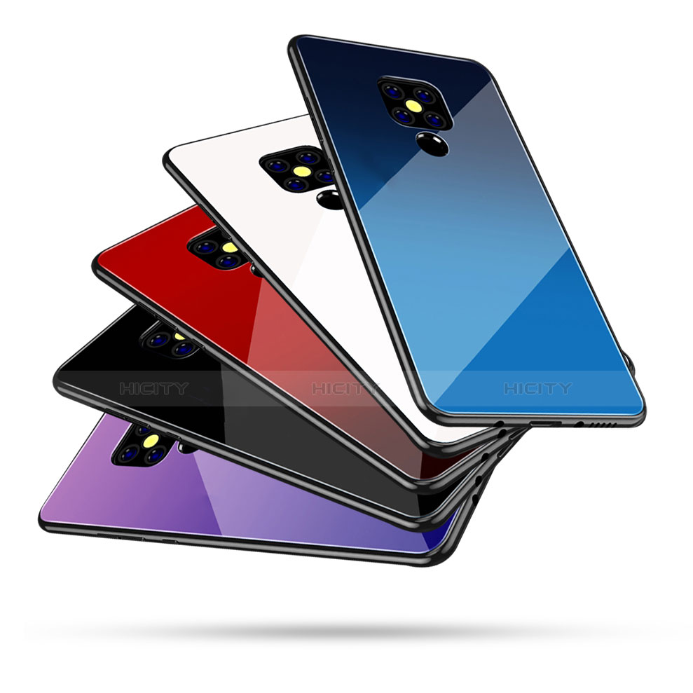 Carcasa Bumper Funda Silicona Espejo Gradiente Arco iris para Huawei Mate 20