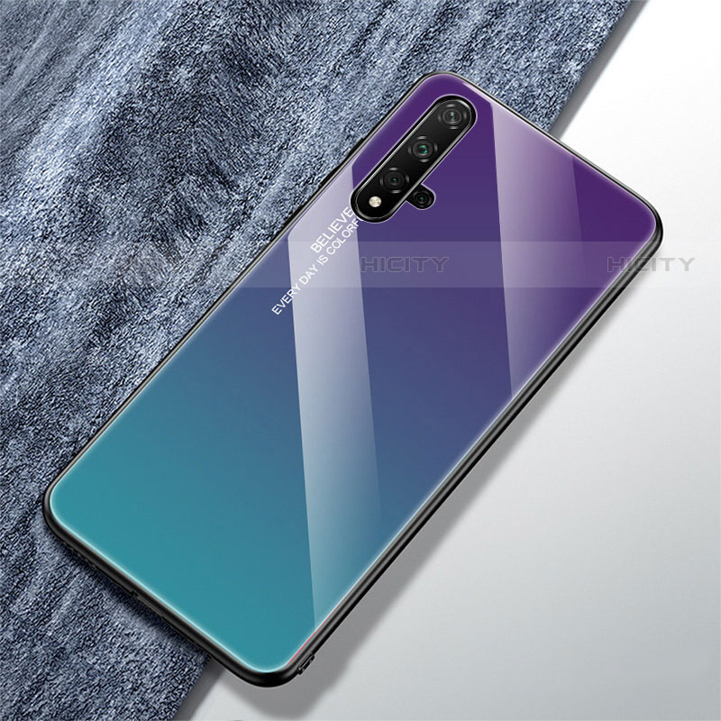 Carcasa Bumper Funda Silicona Espejo Gradiente Arco iris para Huawei Nova 5T