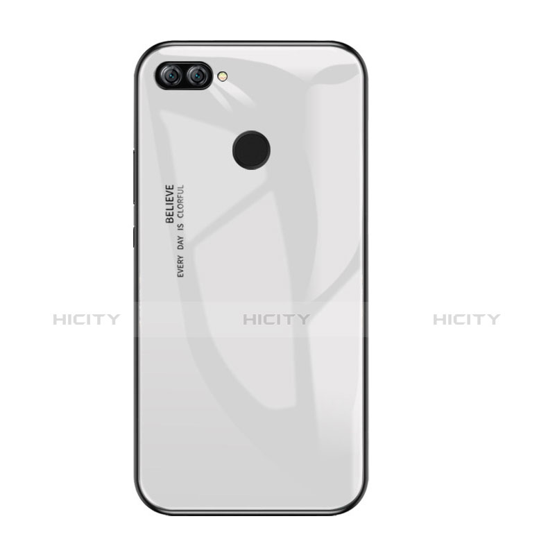 Carcasa Bumper Funda Silicona Espejo Gradiente Arco iris para Huawei P Smart Blanco