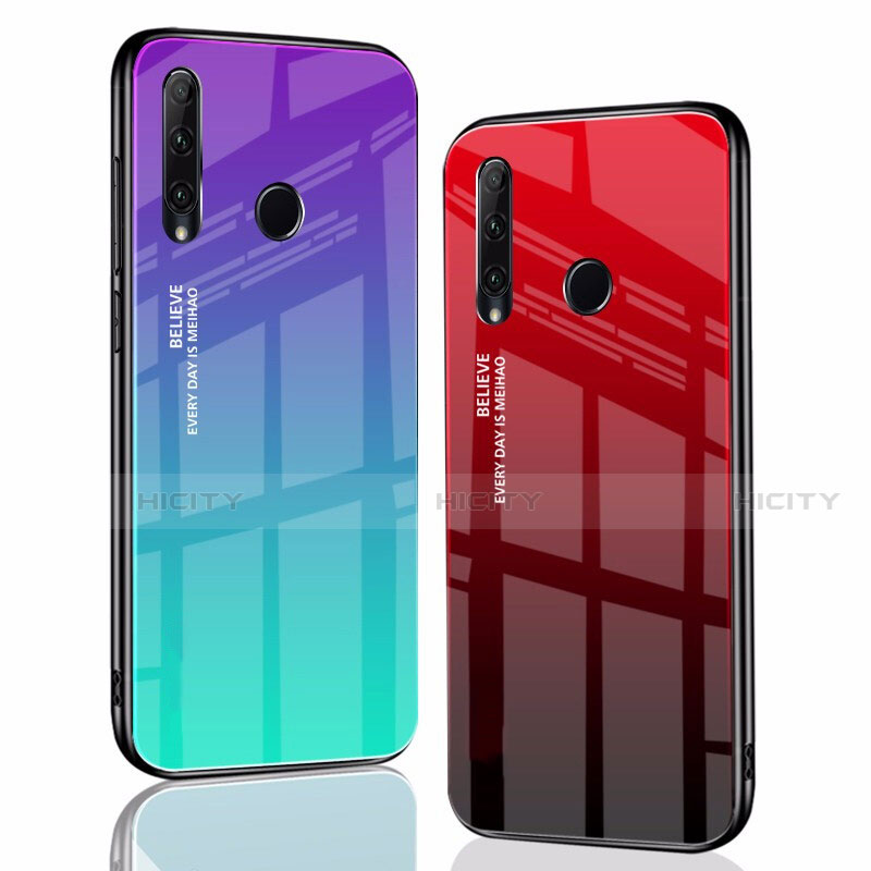 Carcasa Bumper Funda Silicona Espejo Gradiente Arco iris para Huawei P Smart+ Plus (2019)