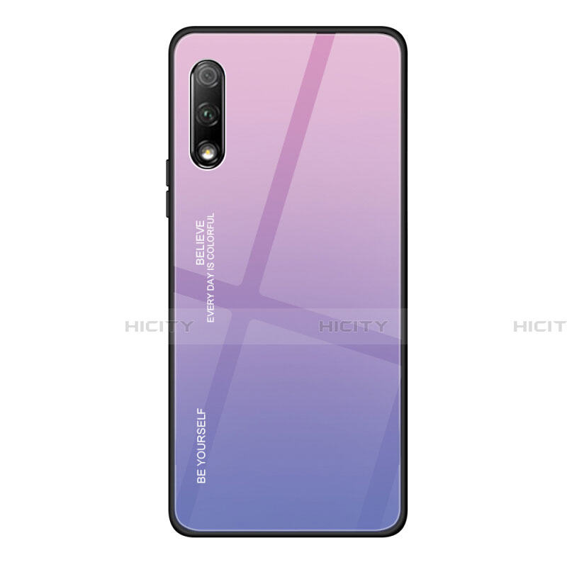 Carcasa Bumper Funda Silicona Espejo Gradiente Arco iris para Huawei P Smart Z (2019)