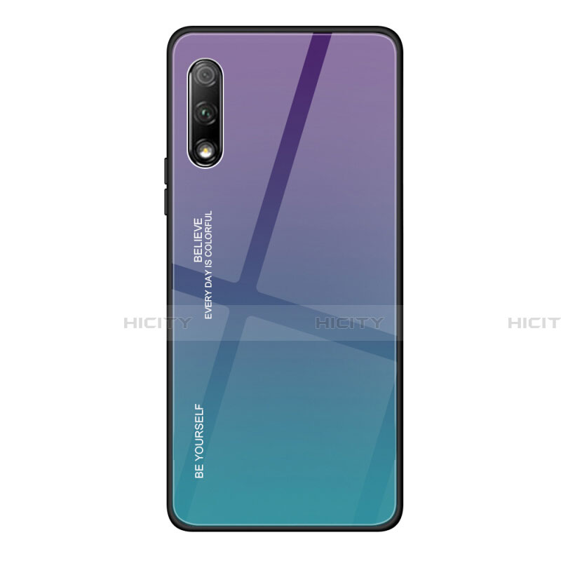 Carcasa Bumper Funda Silicona Espejo Gradiente Arco iris para Huawei P Smart Z (2019)