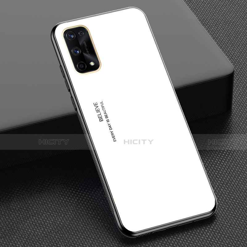 Carcasa Bumper Funda Silicona Espejo Gradiente Arco iris para Realme Q2 Pro 5G Blanco