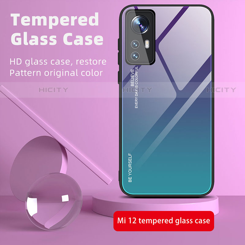 Carcasa Bumper Funda Silicona Espejo Gradiente Arco iris para Xiaomi Mi 12S 5G