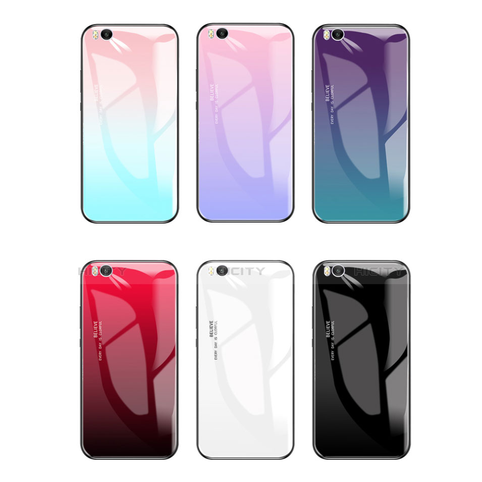 Carcasa Bumper Funda Silicona Espejo Gradiente Arco iris para Xiaomi Mi 5S 4G