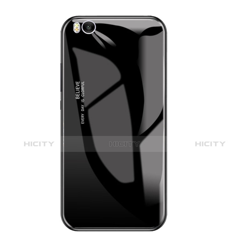 Carcasa Bumper Funda Silicona Espejo Gradiente Arco iris para Xiaomi Mi 5S 4G Negro