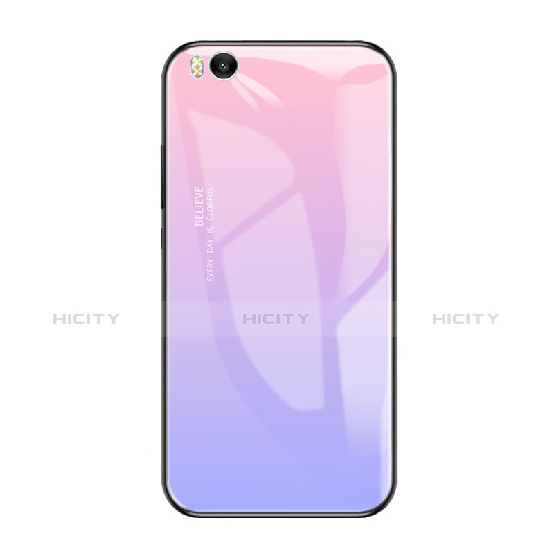 Carcasa Bumper Funda Silicona Espejo Gradiente Arco iris para Xiaomi Mi 5S 4G Rosa