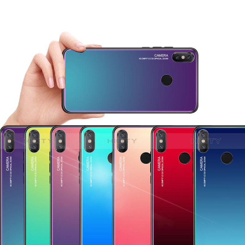 Carcasa Bumper Funda Silicona Espejo Gradiente Arco iris para Xiaomi Mi 8 SE