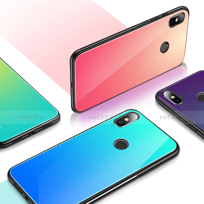 Carcasa Bumper Funda Silicona Espejo Gradiente Arco iris para Xiaomi Mi 8 SE