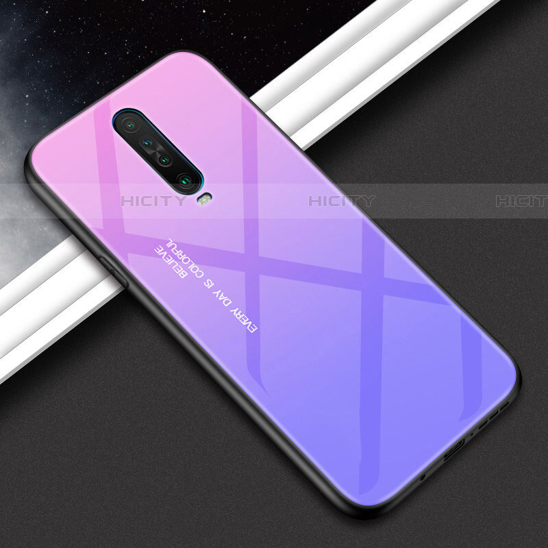 Carcasa Bumper Funda Silicona Espejo Gradiente Arco iris para Xiaomi Poco X2