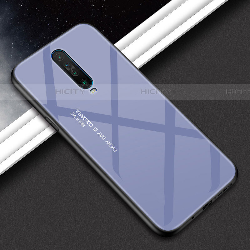 Carcasa Bumper Funda Silicona Espejo Gradiente Arco iris para Xiaomi Poco X2 Gris