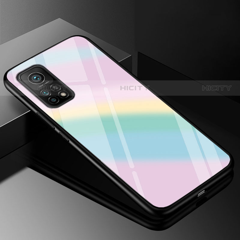 Carcasa Bumper Funda Silicona Espejo Gradiente Arco iris para Xiaomi Redmi K30S 5G Vistoso