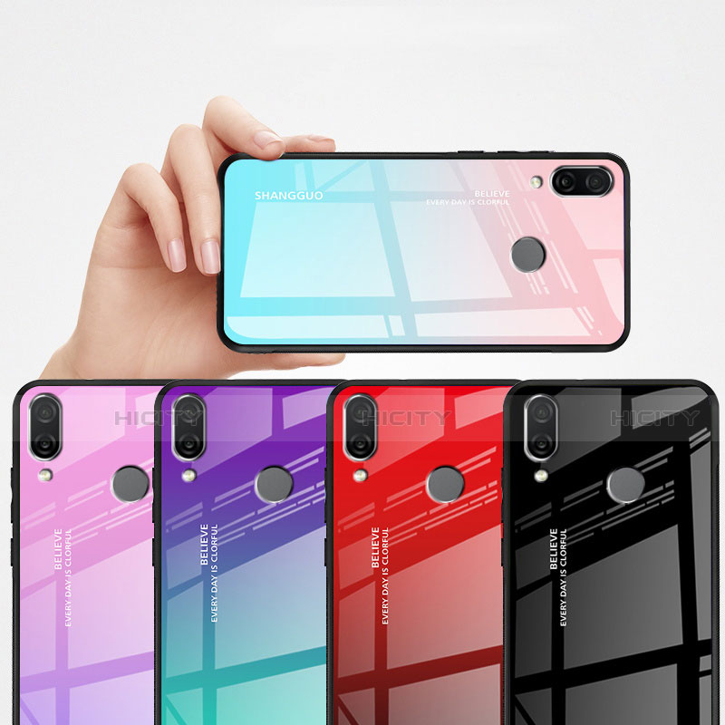 Carcasa Bumper Funda Silicona Espejo Gradiente Arco iris para Xiaomi Redmi Note 7 Pro