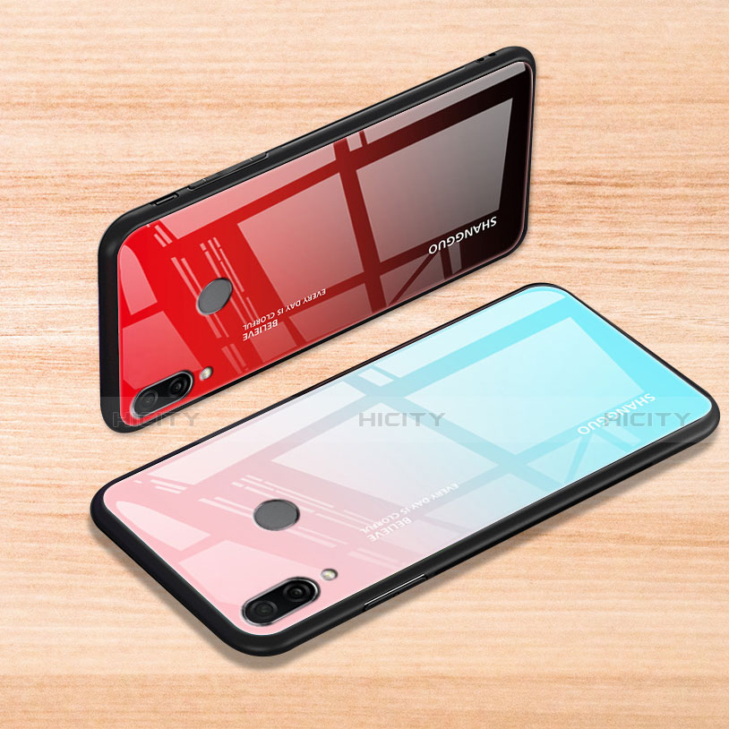 Carcasa Bumper Funda Silicona Espejo Gradiente Arco iris para Xiaomi Redmi Note 7 Pro