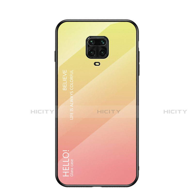 Carcasa Bumper Funda Silicona Espejo Gradiente Arco iris para Xiaomi Redmi Note 9 Pro