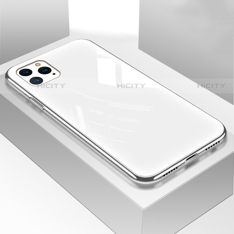 Carcasa Bumper Funda Silicona Espejo M01 para Apple iPhone 11 Pro Max Blanco