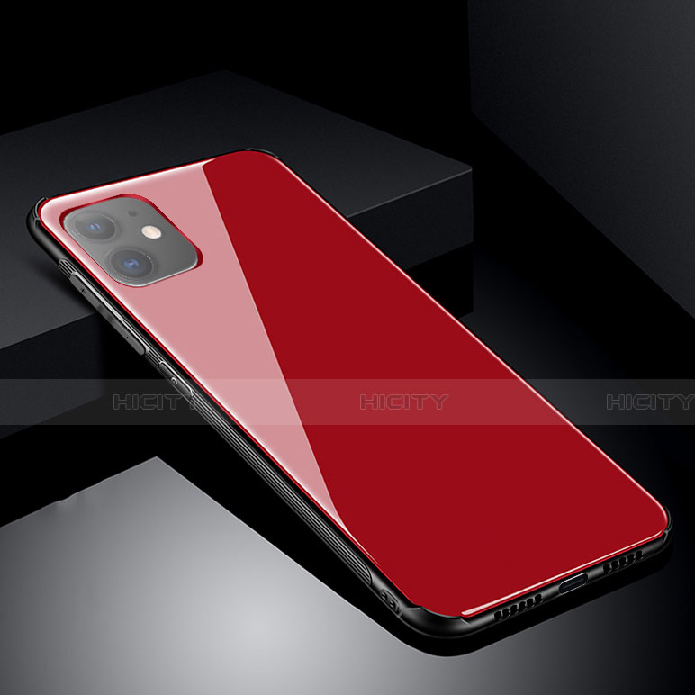 Carcasa Bumper Funda Silicona Espejo M01 para Apple iPhone 11 Rojo