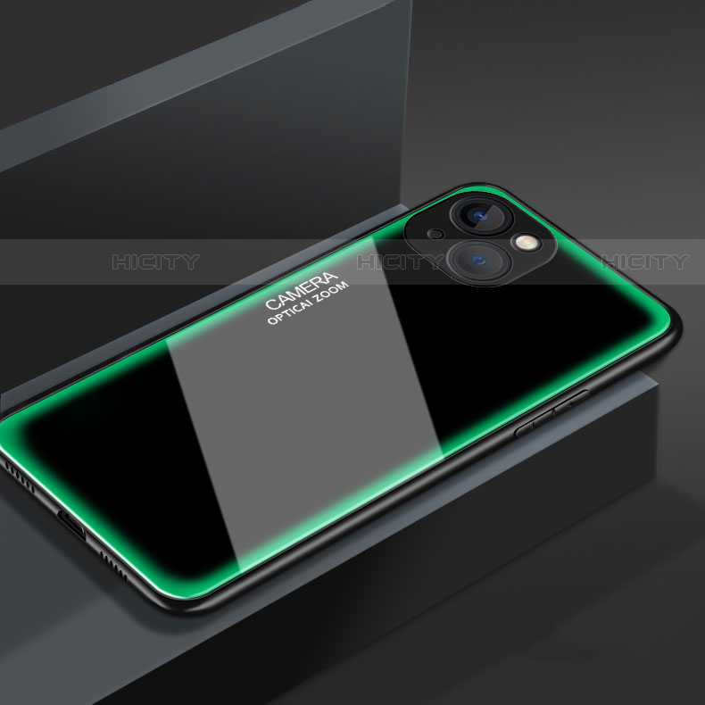 Carcasa Bumper Funda Silicona Espejo M01 para Apple iPhone 13 Verde