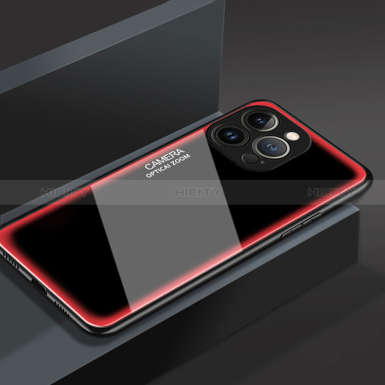 Carcasa Bumper Funda Silicona Espejo M01 para Apple iPhone 14 Pro Max Rosa