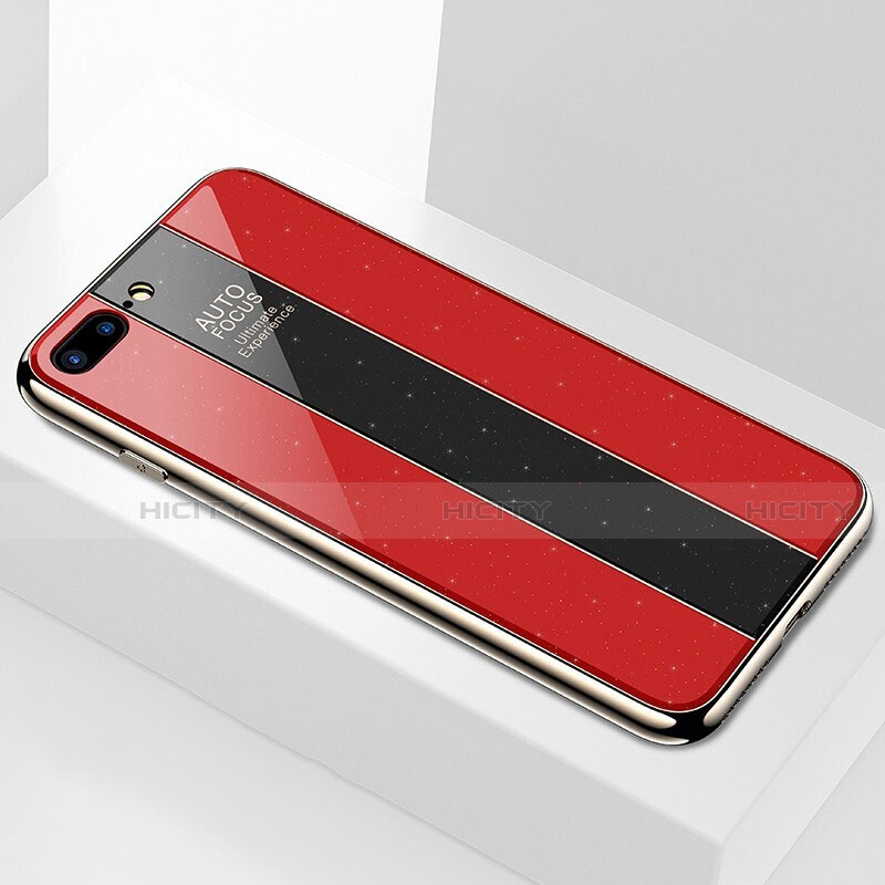 Carcasa Bumper Funda Silicona Espejo M01 para Apple iPhone 7 Plus Rojo