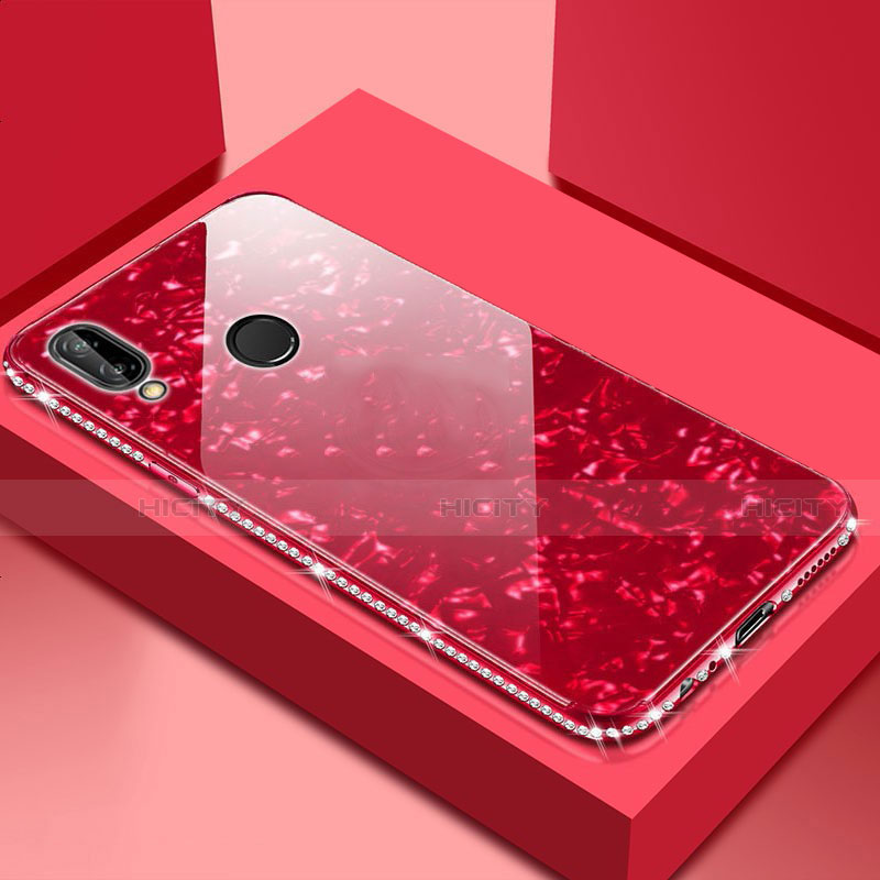 Carcasa Bumper Funda Silicona Espejo M01 para Huawei Honor V10 Lite Rojo