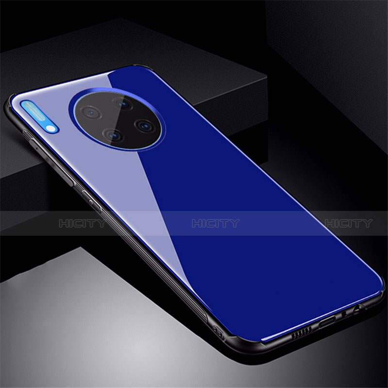 Carcasa Bumper Funda Silicona Espejo M01 para Huawei Mate 30 Pro 5G Azul