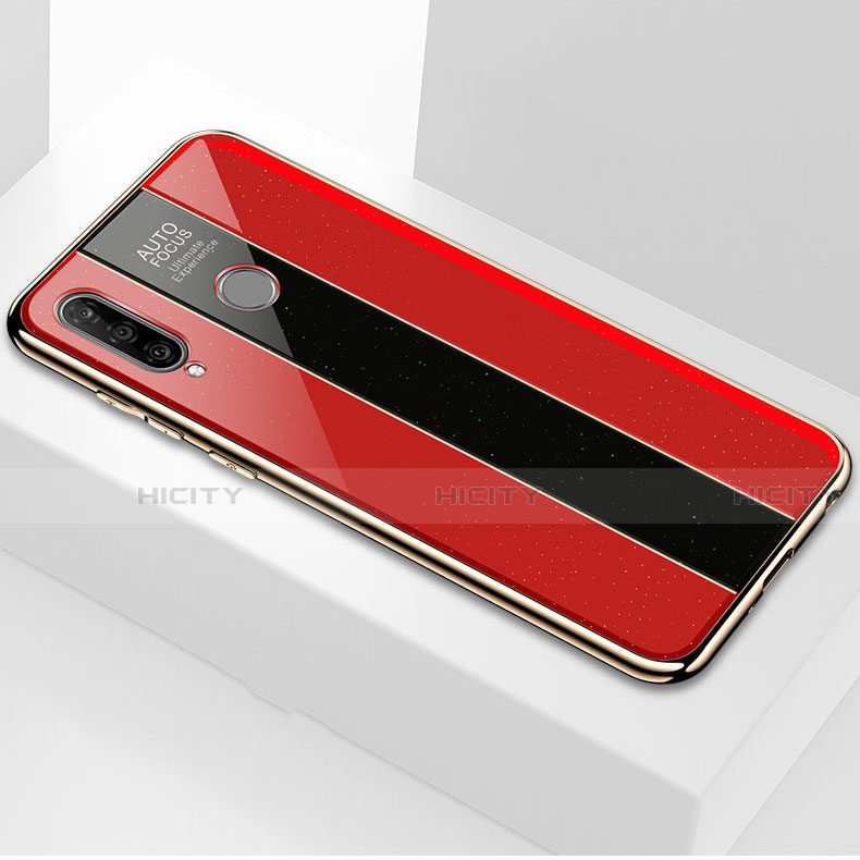 Carcasa Bumper Funda Silicona Espejo M01 para Huawei Nova 4e Rojo