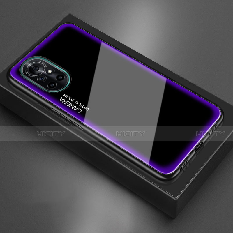 Carcasa Bumper Funda Silicona Espejo M01 para Huawei Nova 8 5G Morado