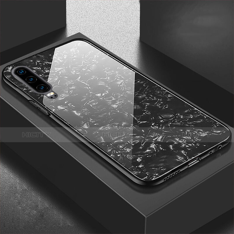 Carcasa Bumper Funda Silicona Espejo M01 para Huawei P30 Negro