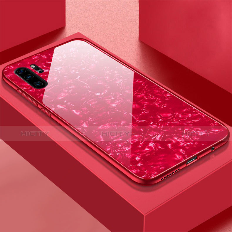 Carcasa Bumper Funda Silicona Espejo M01 para Huawei P30 Pro New Edition Rojo